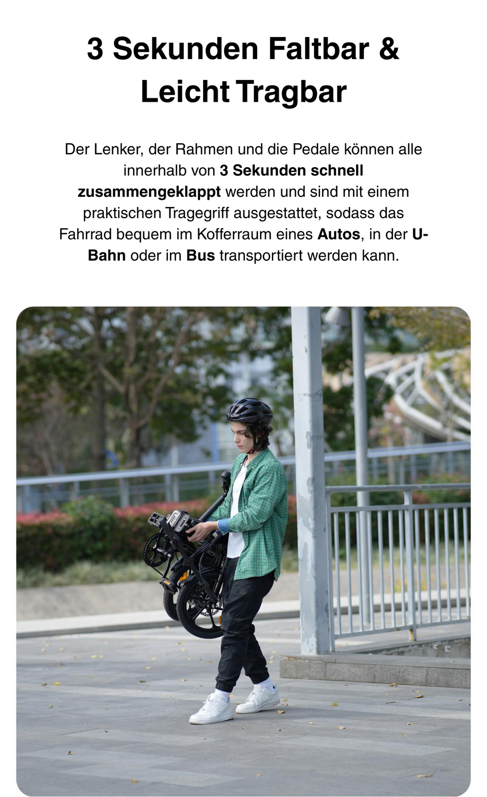 E-Bike mit Vorderradfederung