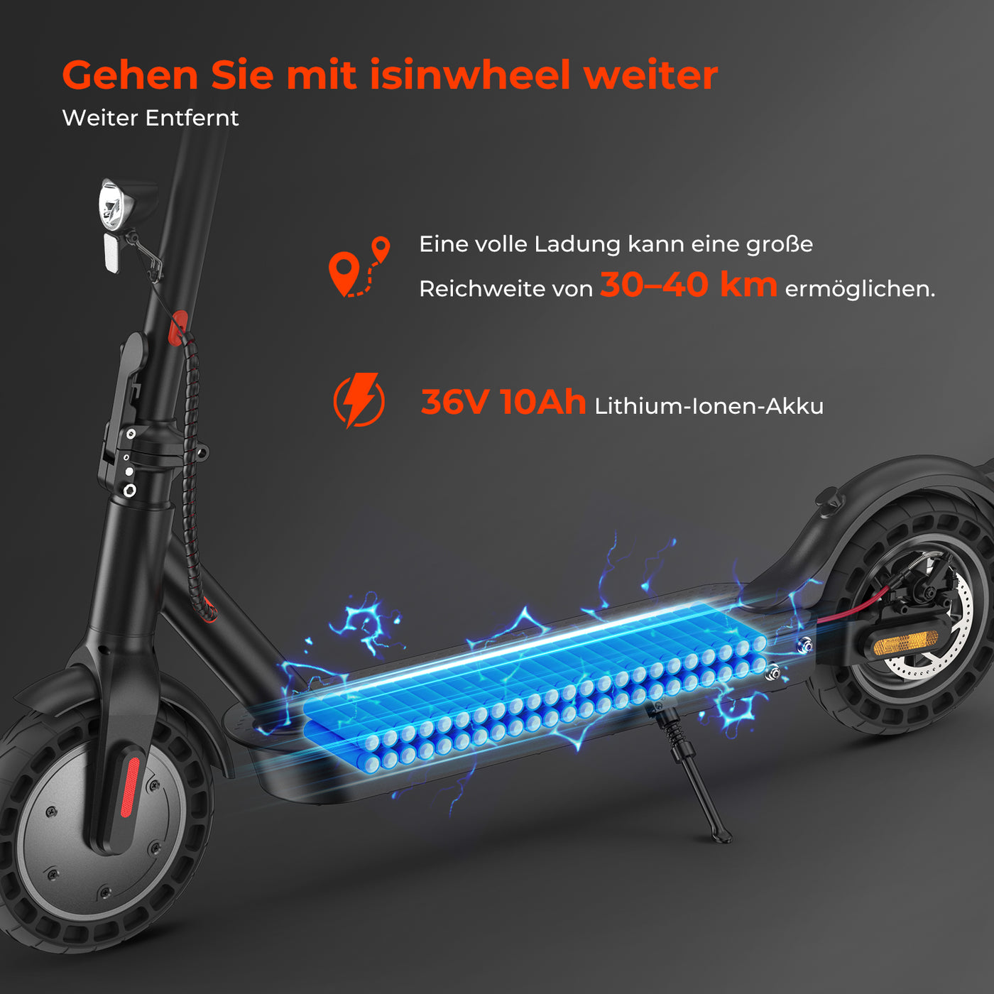 E9TMax E-Scooter Mit Straßenzulassung 500W 24,8Meilen (ABE,eKFV)