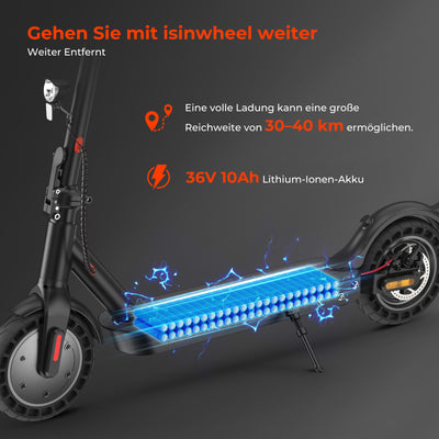 E9TMax E-Scooter Mit Straßenzulassung 500W 24,8Meilen (ABE,eKFV)