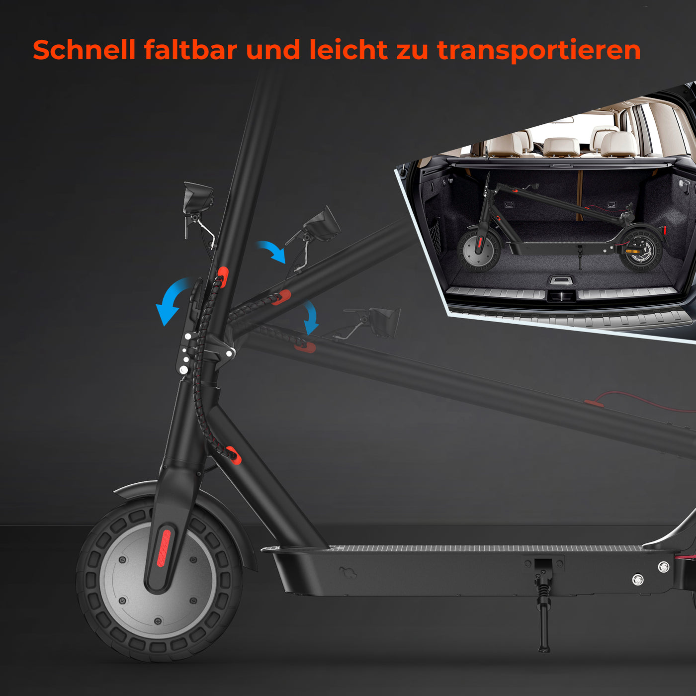 E9TMax E-Scooter Mit Straßenzulassung 500W 24,8Meilen (ABE,eKFV)