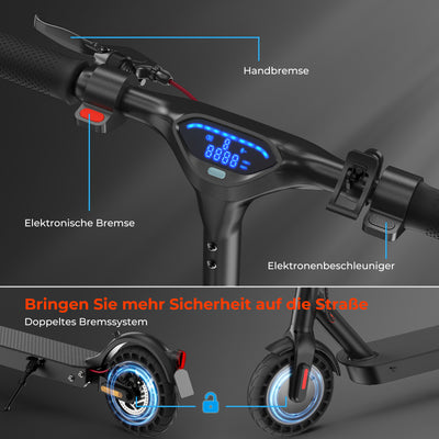 E9TMax E-Scooter Mit Straßenzulassung 500W 24,8Meilen (ABE,eKFV)
