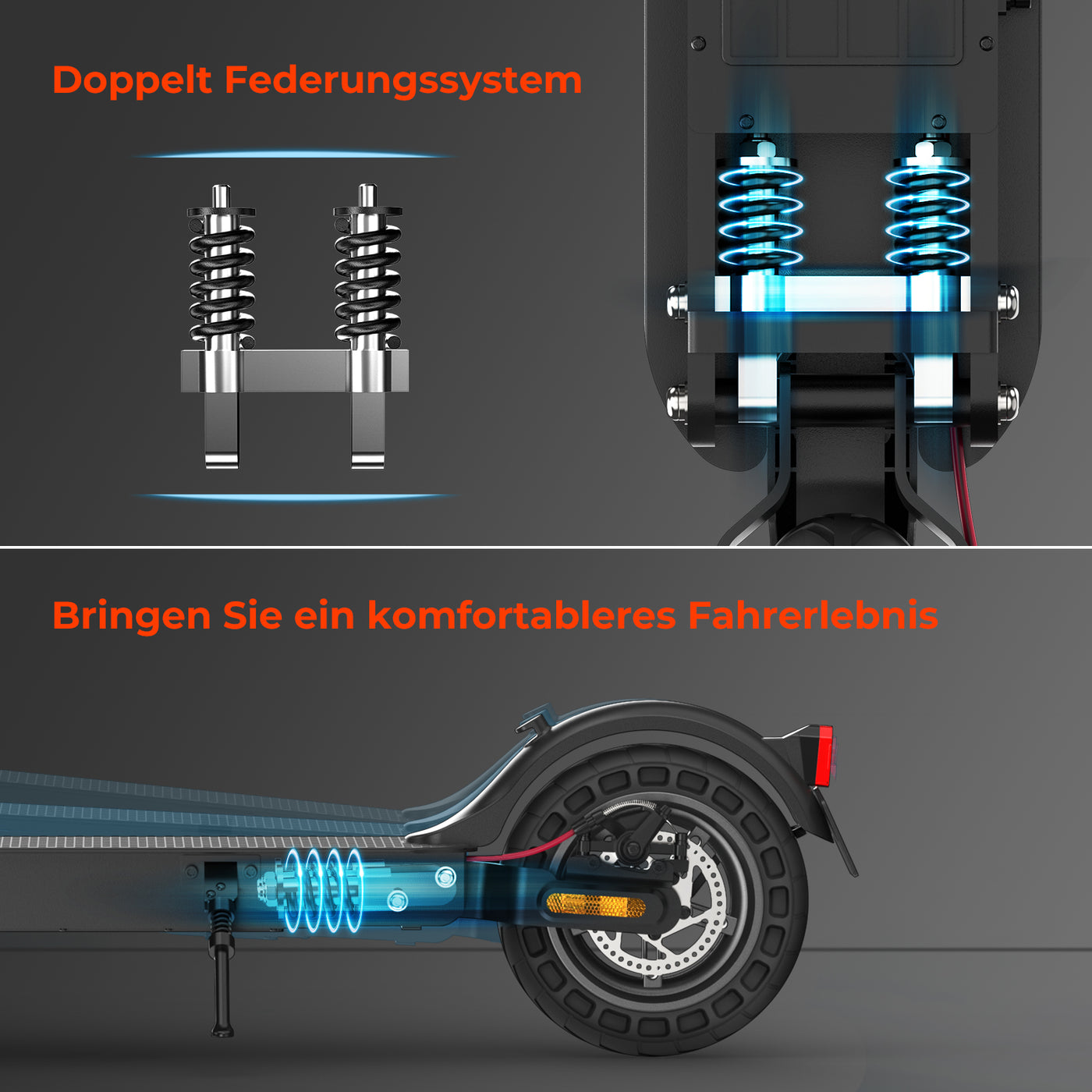 E9TMax E-Scooter Mit Straßenzulassung 500W 24,8Meilen (ABE,eKFV)