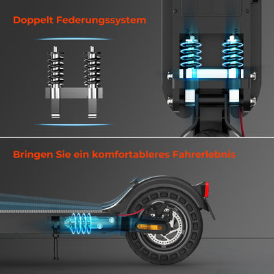 E9TMax E-Scooter Mit Straßenzulassung 500W 24,8Meilen (ABE,eKFV)