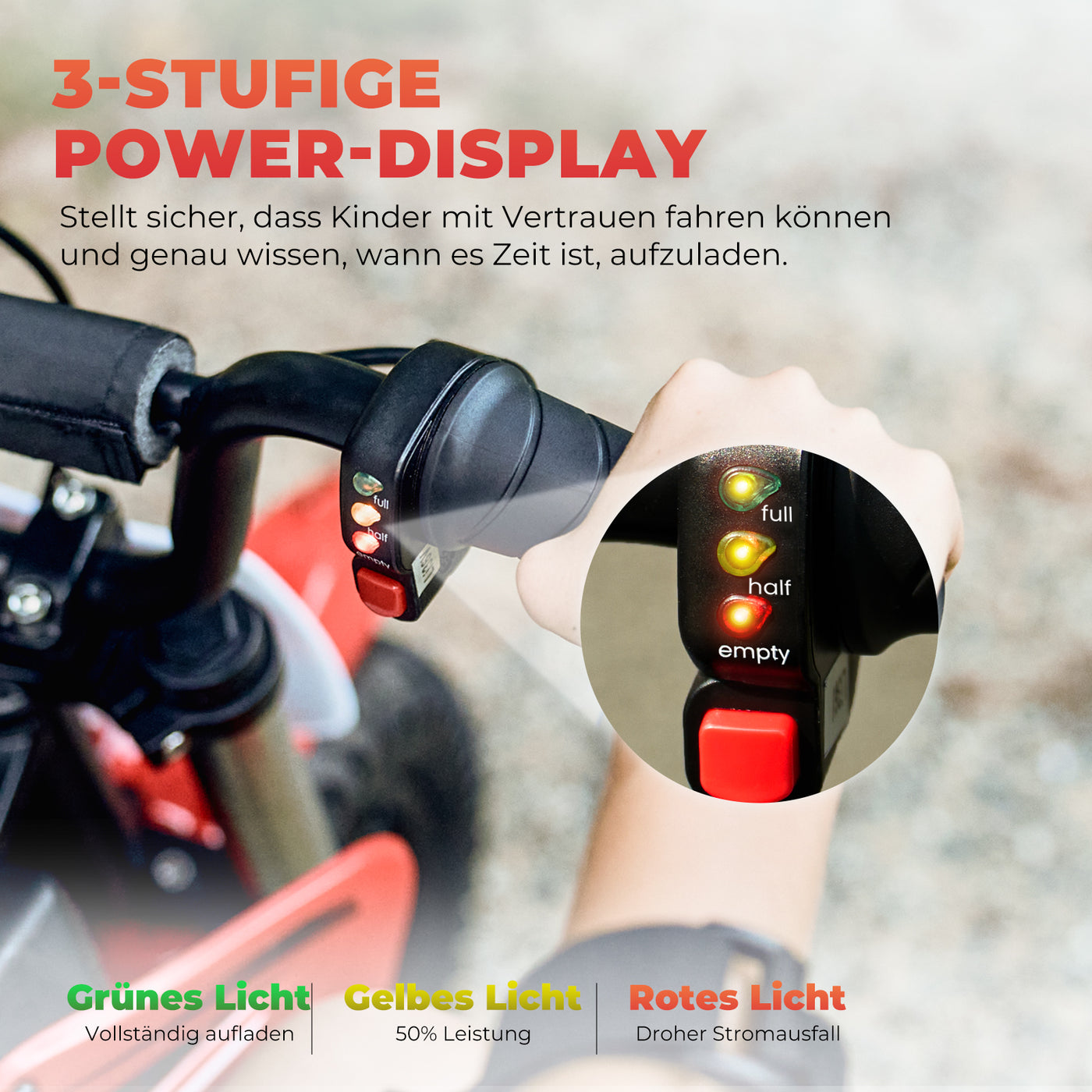 iSinwheel A12 Elektro Motorrad für Kinder von 3–12 Jahren