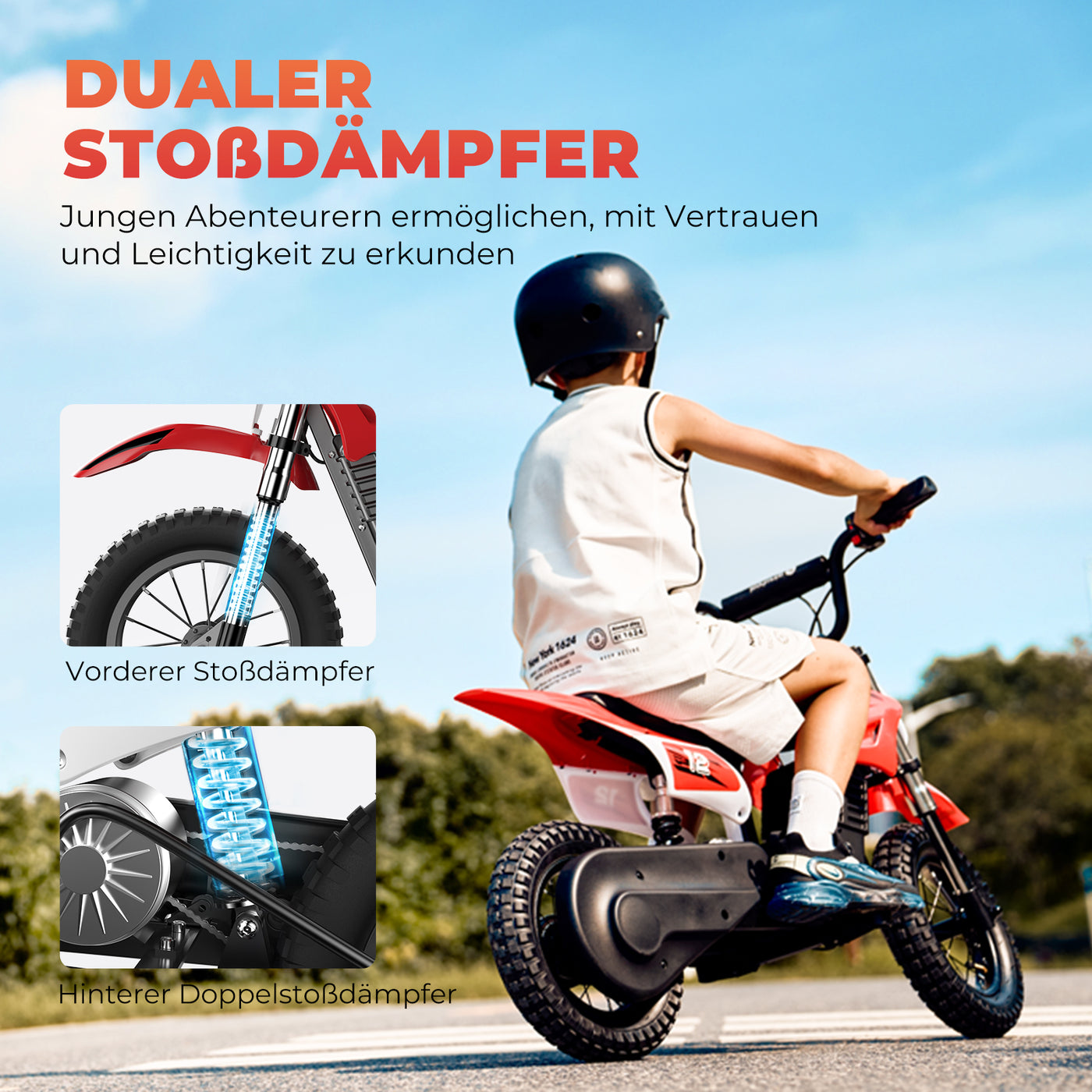 iSinwheel A12 Elektro Motorrad für Kinder von 3–12 Jahren