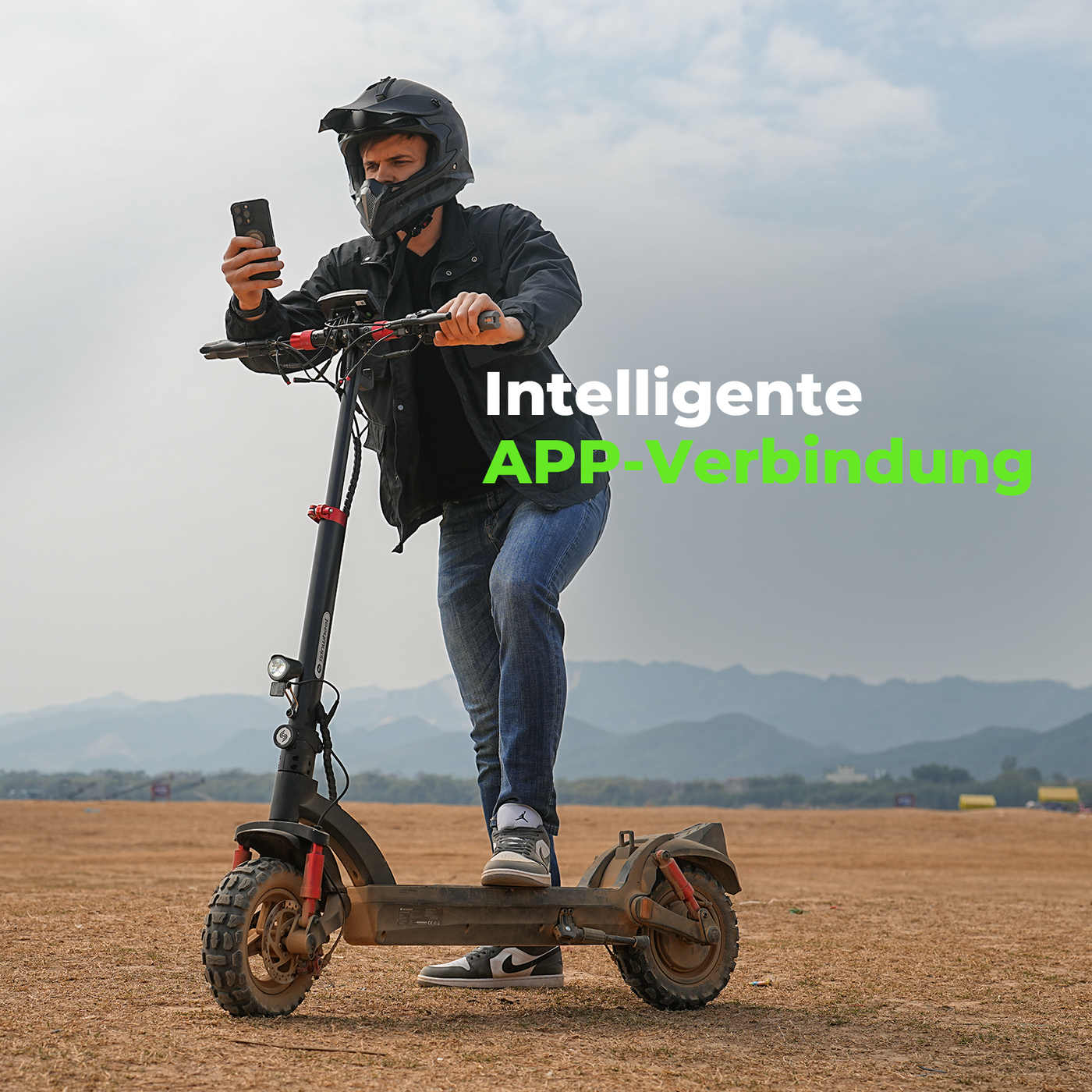 isinwheel GT2 1200W Offroad E-Scooter mit 11-Zoll Geländereifen