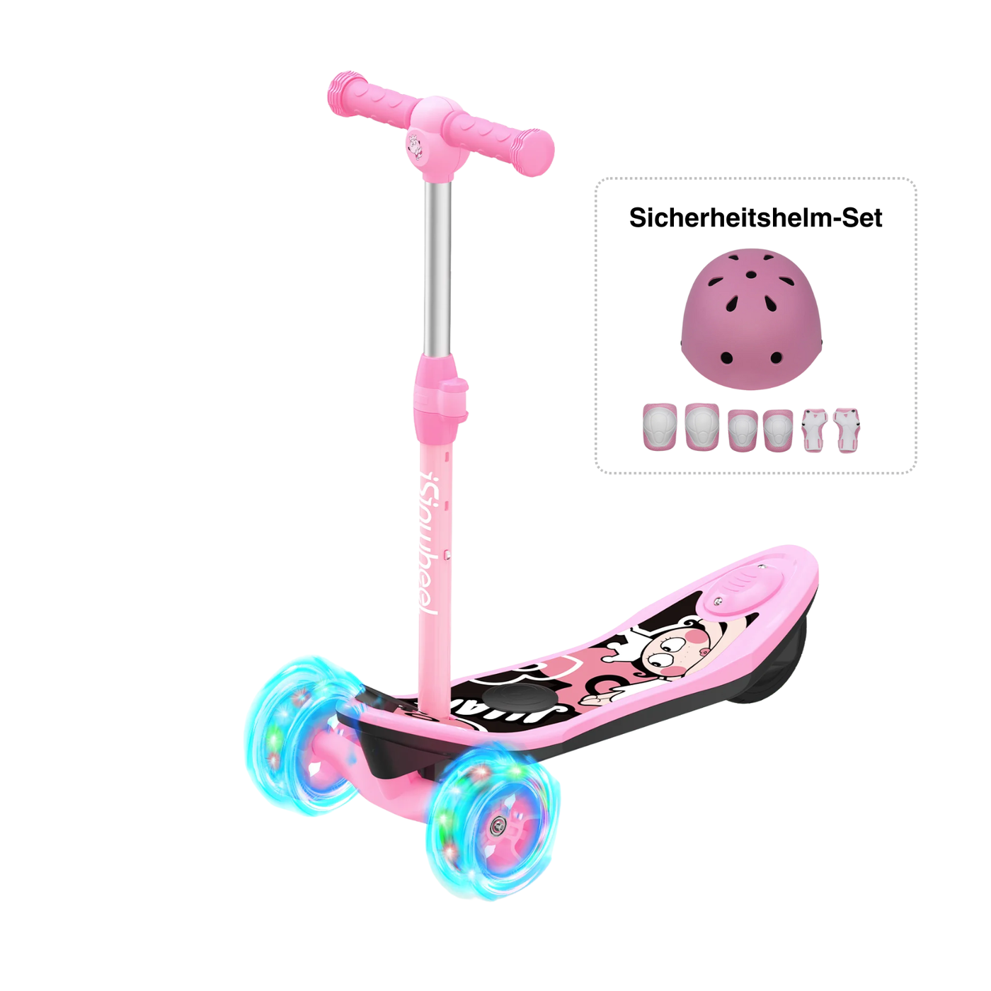 MiniSpider 2-in-1 Elektrischer Dreirad-Kinderscooter und Skateboard für Kinder ab 3 Jahre (Höhenverstellbare)