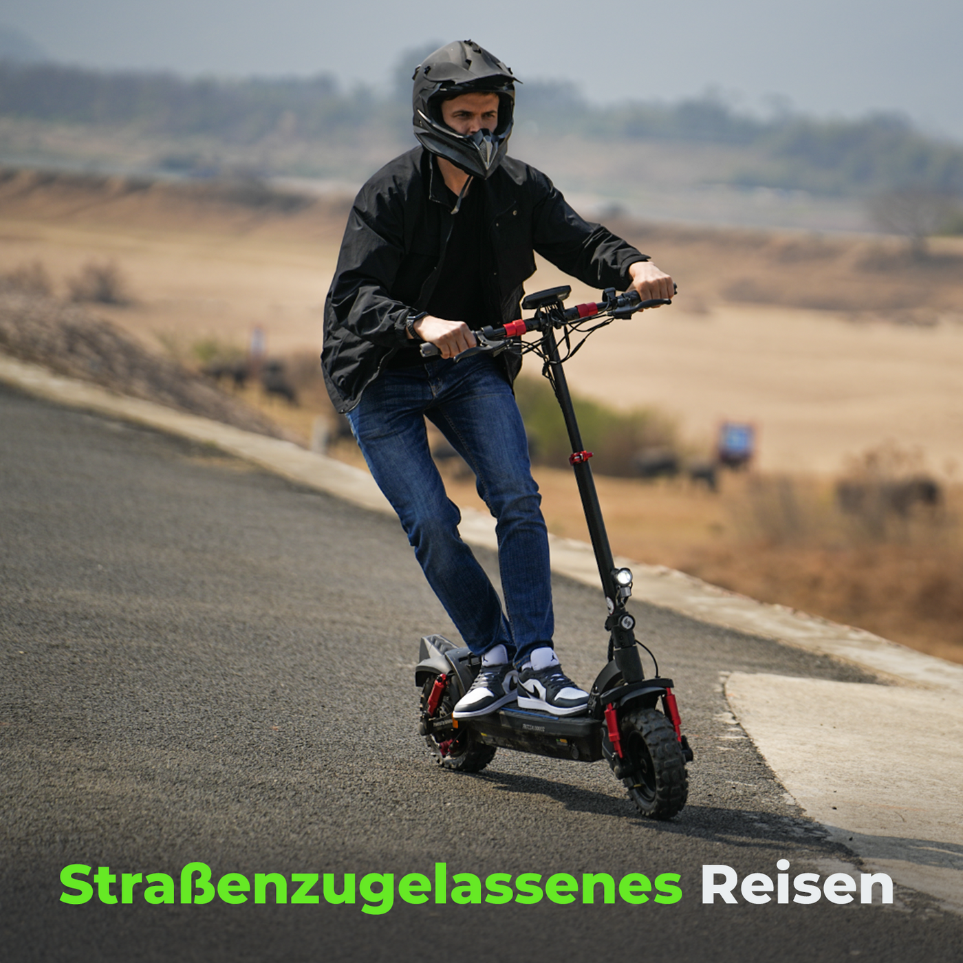 isinwheel GT2 1200W Offroad E-Scooter mit 11-Zoll Geländereifen