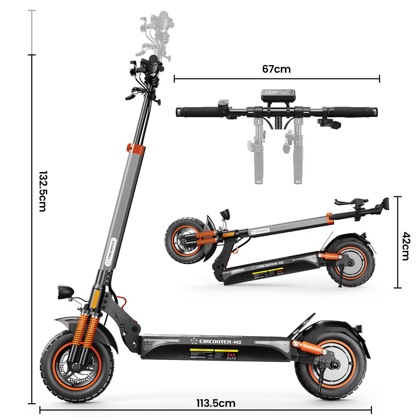 M2 All-Terrain Off-Road E-Scooter Mit Straßenzulassung 1000W Motor (ABE,eKFV)