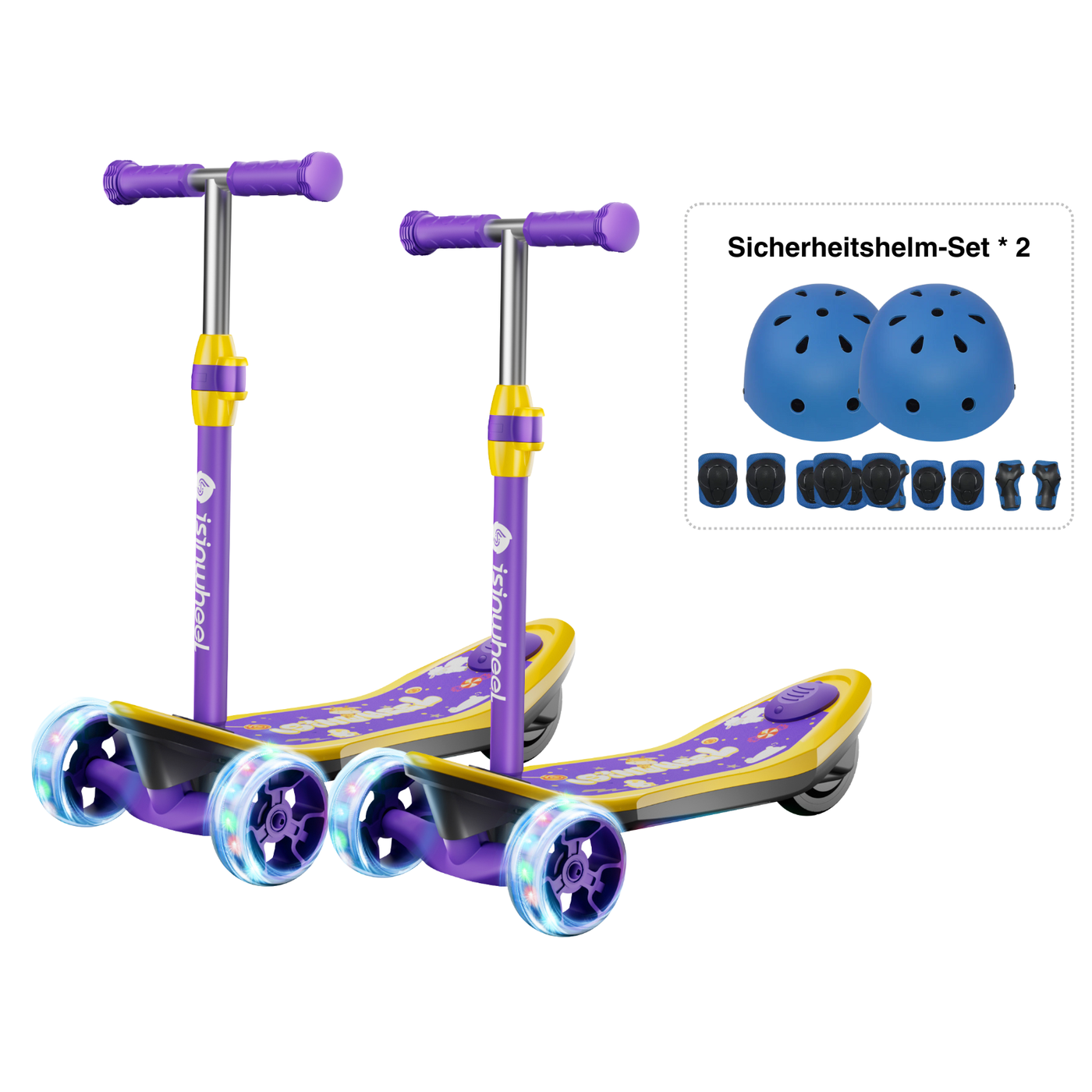 MiniSpider 2-in-1 Elektrischer Dreirad-Kinderscooter und Skateboard für Kinder ab 3 Jahre (Höhenverstellbare)