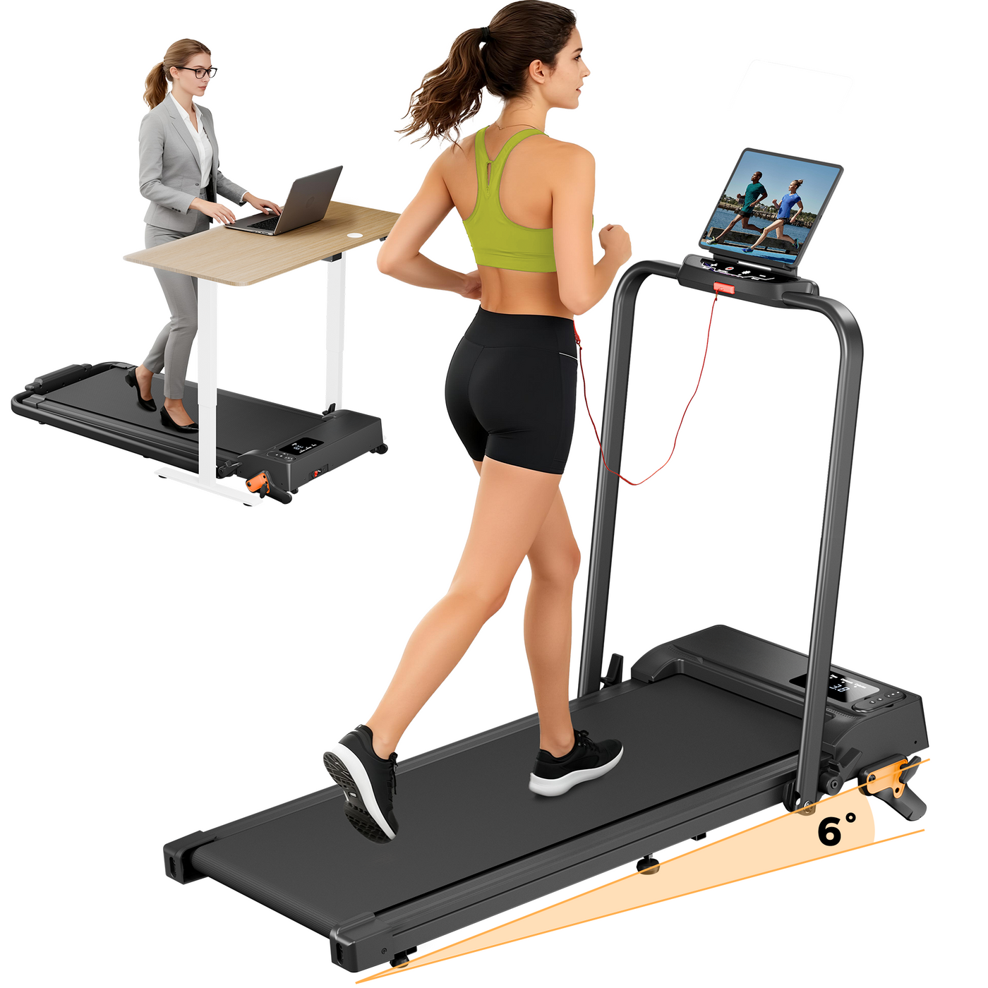 JT52 2-in-1 Laufband mit verstellbarer Steigungsfunktion