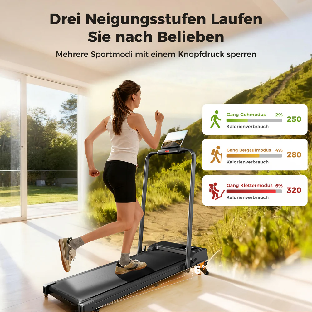 JT52 2-in-1 Laufband mit verstellbarer Steigungsfunktion