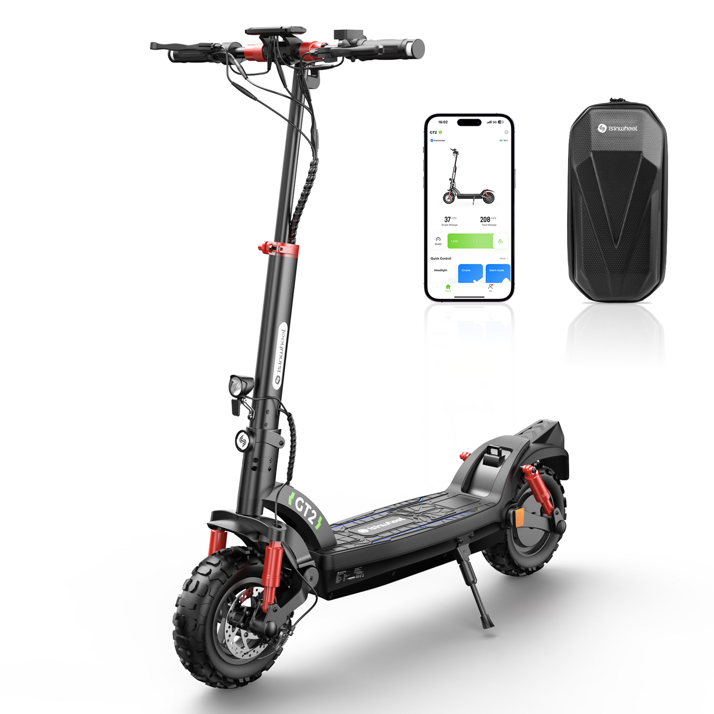 isinwheel GT2 1200W Offroad E-Scooter mit 11-Zoll Geländereifen
