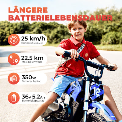 iSinwheel A12 Elektro Motorrad für Kinder von 3–12 Jahren