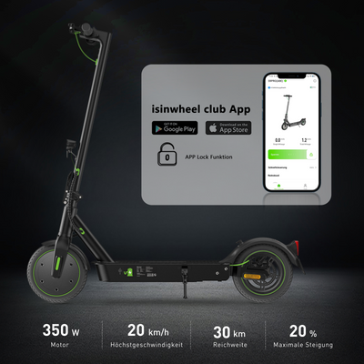 isinwheel S9Pro Elektroroller für Erwachsene 350W