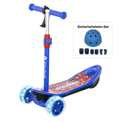 MiniSpider 2-in-1 Elektrischer Dreirad-Kinderscooter und Skateboard für Kinder ab 3 Jahre (Höhenverstellbare)