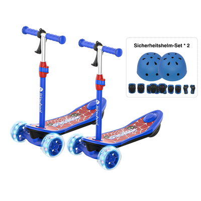 MiniSpider 2-in-1 Elektrischer Dreirad-Kinderscooter und Skateboard für Kinder ab 3 Jahre (Höhenverstellbare)