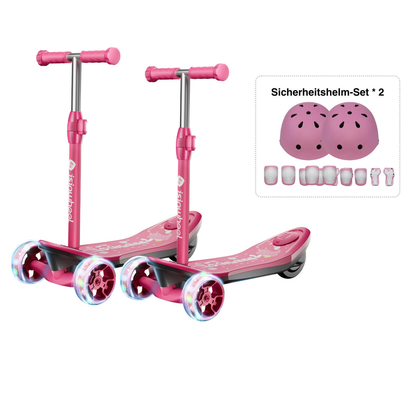 MiniSpider 2-in-1 Elektrischer Dreirad-Kinderscooter und Skateboard für Kinder ab 3 Jahre (Höhenverstellbare)