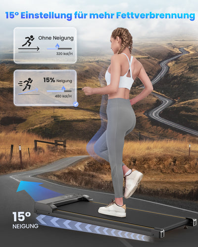 JT31 Walking Pad Laufband mit 15° Neigungsverstellung