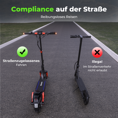 isinwheel GT2 1200W Offroad E-Scooter mit 11-Zoll Geländereifen
