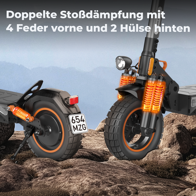 M2 All-Terrain Off-Road E-Scooter Mit Straßenzulassung 1000W Motor (ABE,eKFV)