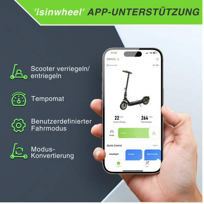 isinwheel S9MAX E-Scooter Mit Straßenzulassung