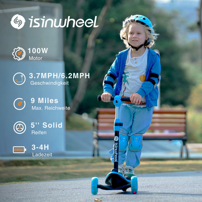 isinwheel Mini-Elektroroller mit 3 Rädern für Jungen im Alter von 3–12 Jahren