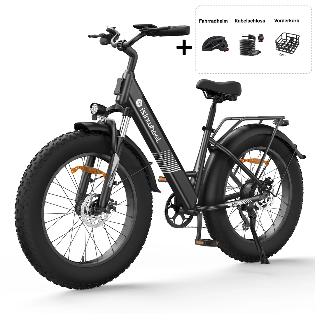 elektrofahrrad mit laufband M60 26 Zoll All-Terrain Elektrofahrrad mit Fetten Reifen