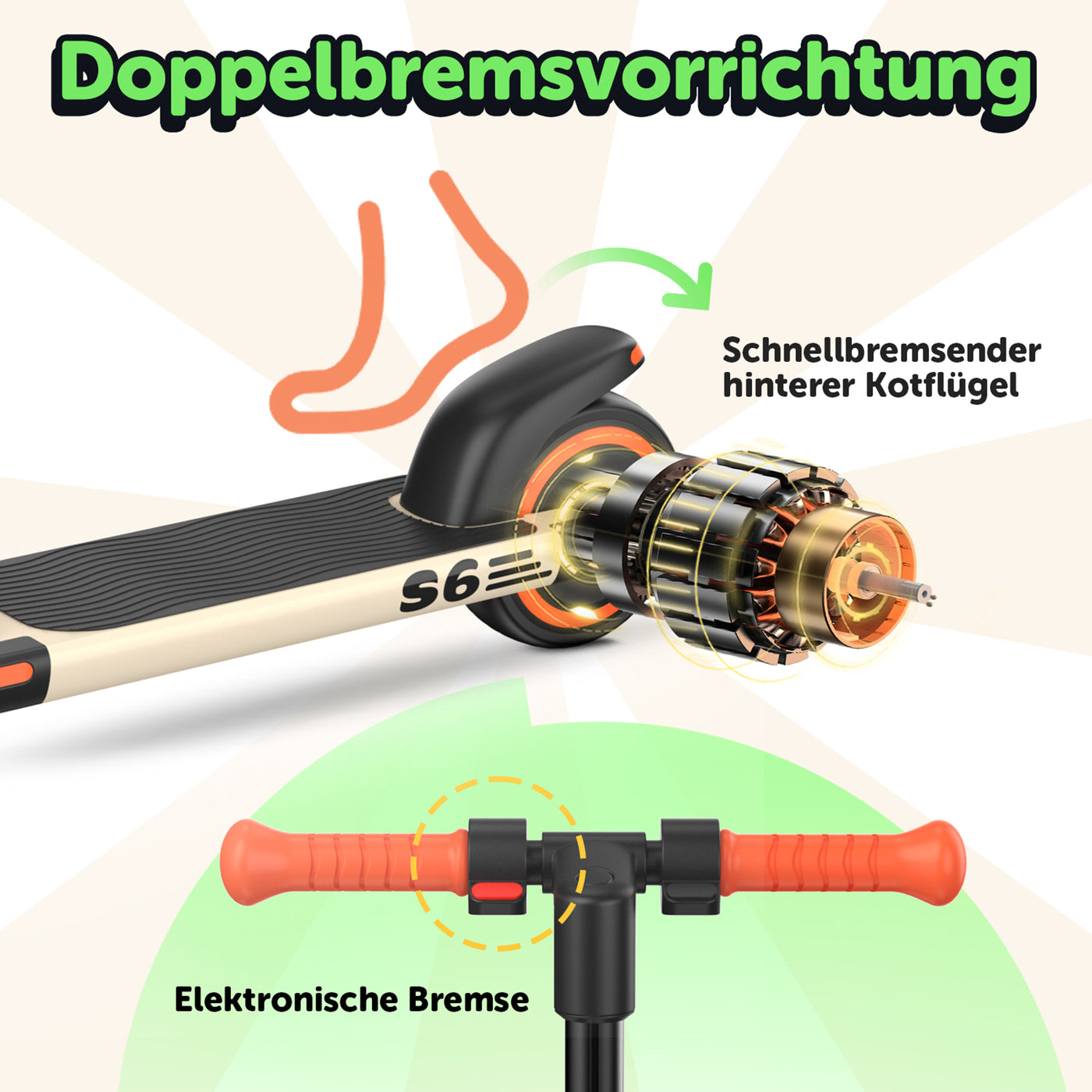 isinwheel Elektroroller für Kinder und Jugendliche (Höhenverstellbar)