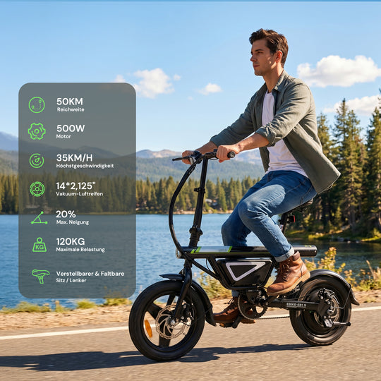 e bike klapprad 120 kg EB1S Urban Leichtes Klapp E-Bike