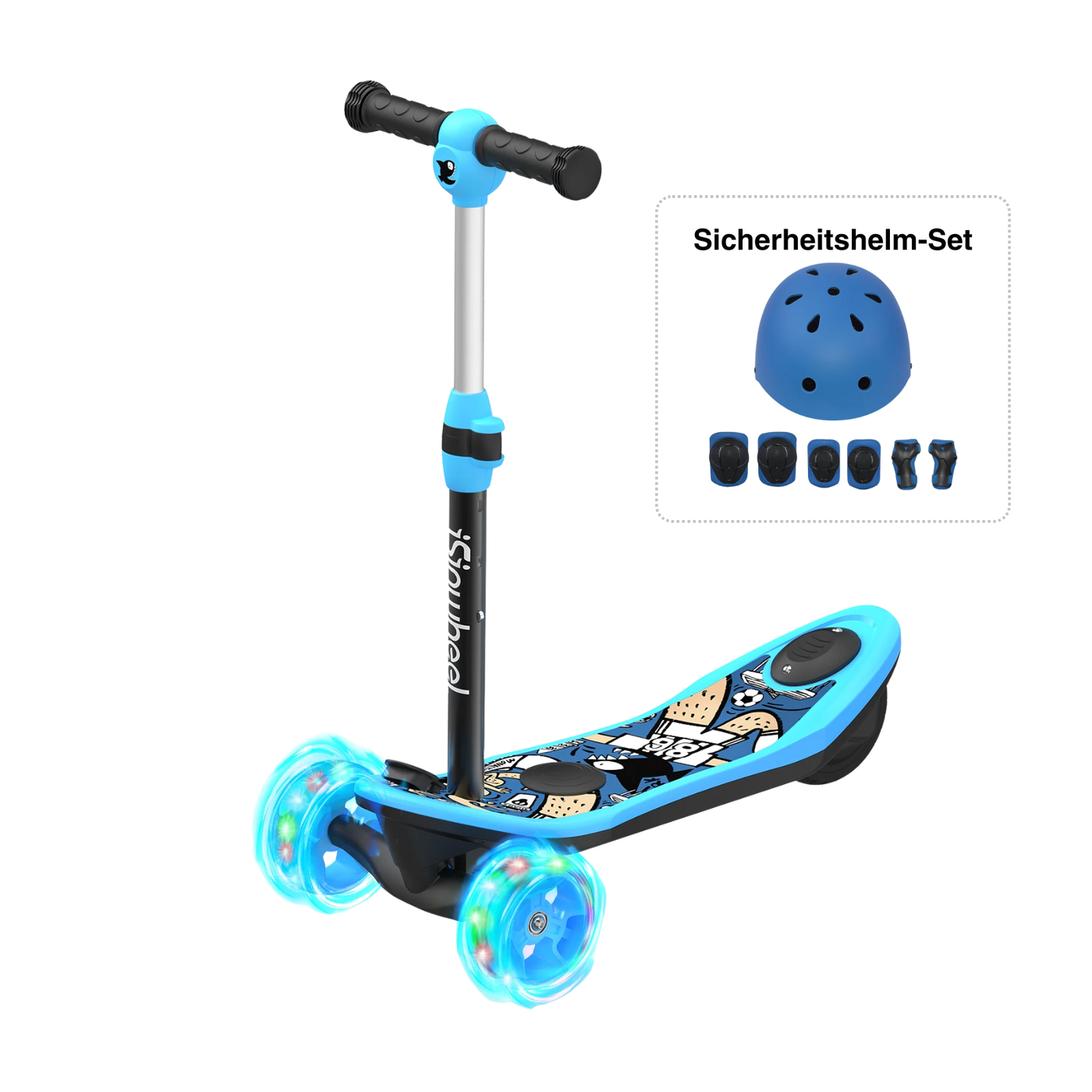 MiniSpider 2-in-1 Elektrischer Dreirad-Kinderscooter und Skateboard für Kinder ab 3 Jahre (Höhenverstellbare)