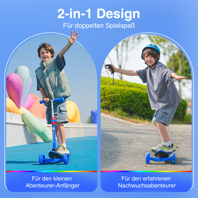 isinwheel MiniSpider 2-in-1 Elektroroller für 3+ Jahre Kinder