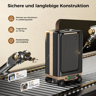 isinwheel 20-Zoll Elektro-Trolley, flugzeugtauglich für die Kabine