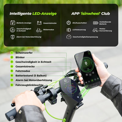 S10Plus E-Scooter Mit Straßenzulassung 800W Motor 60KM Reichweite (ABE,eKFV)