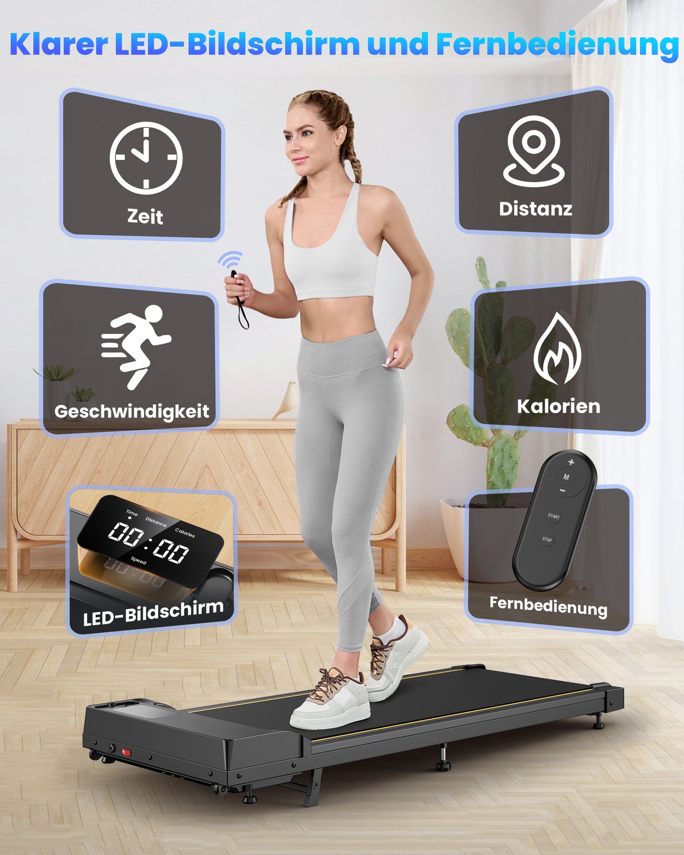 JT31 Walking Pad Laufband mit 15° Neigungsverstellung