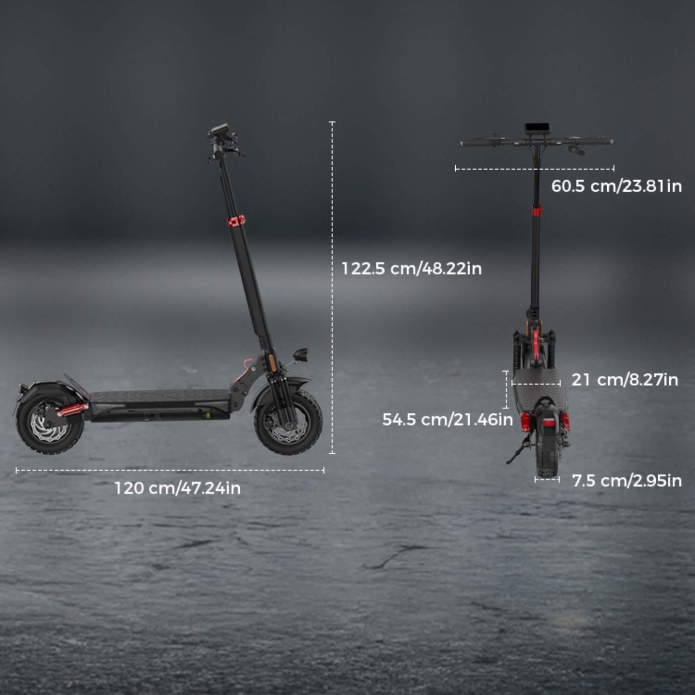 isinwheel T4 Offroad-E-Scooter Mit Straßenzulassung 1000W Motor 70KM Reichweite (ABE,eKFV)