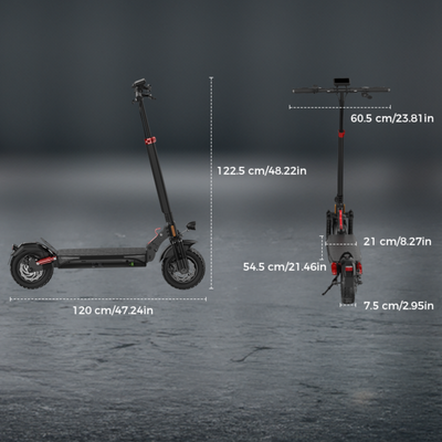 isinwheel T4 Offroad-E-Scooter Mit Straßenzulassung 1000W Motor 70KM Reichweite (ABE,eKFV)
