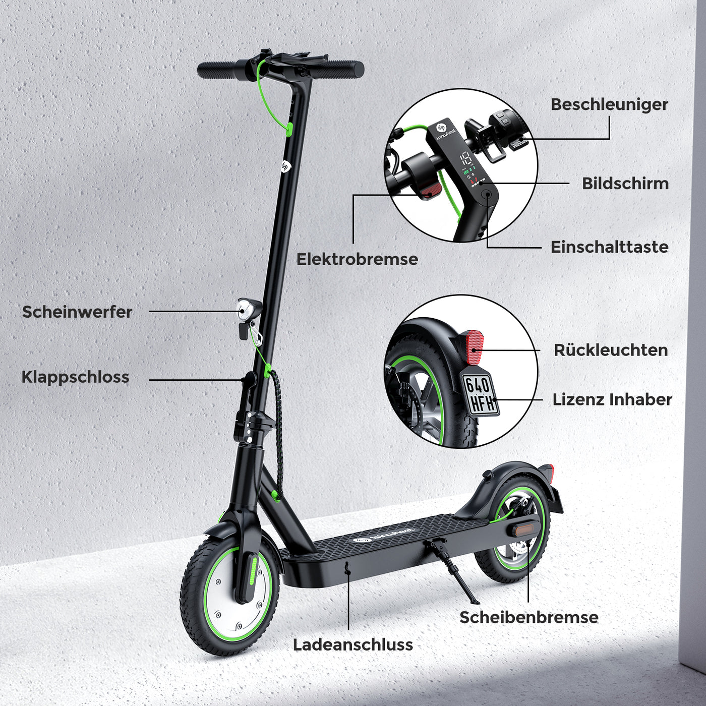 isinwheel S9Pro Elektroroller für Erwachsene 350W