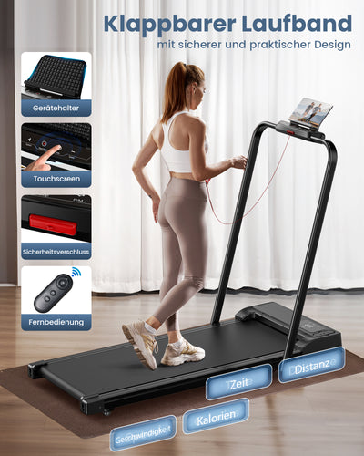 JT51 Faltbares Laufband mit Dual-Control und Griffstange