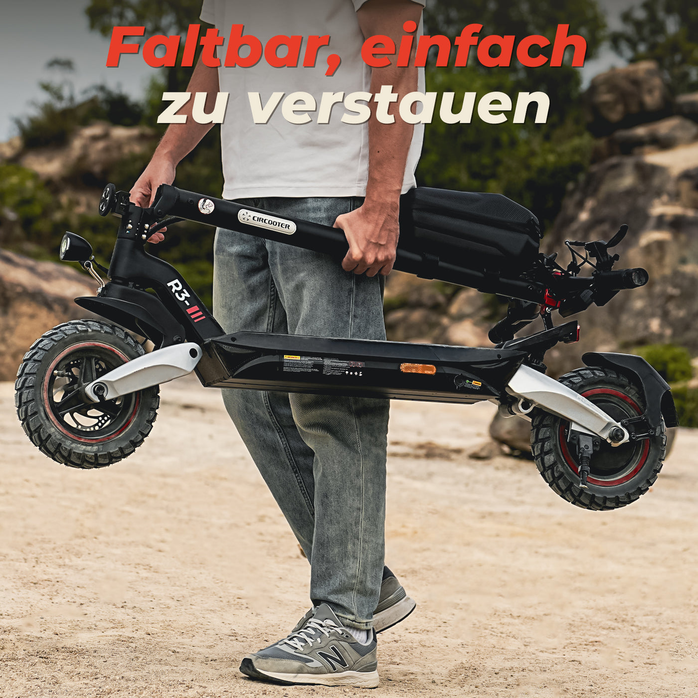R3 Offroad-E-Scooter Mit Straßenzulassung 1200W Motor 100KM Reichweite ...