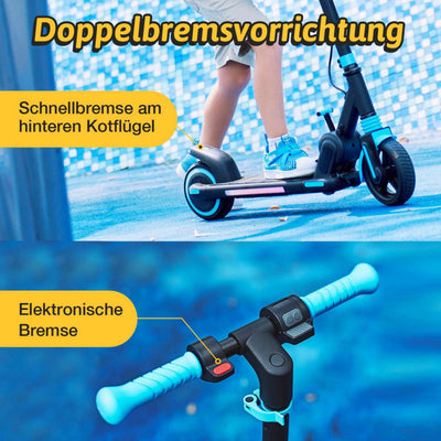 isinwheel S6PRO Elektroroller für Kinder mit Licht und Display 3 Gänge 16 km/h 15 km Reichweite