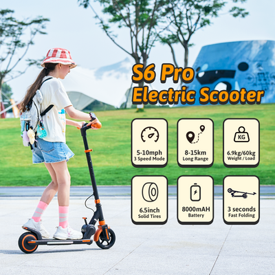 isinwheel S6PRO Elektroroller für Kinder mit Licht und Display 3 Gänge 16 km/h 15 km Reichweite