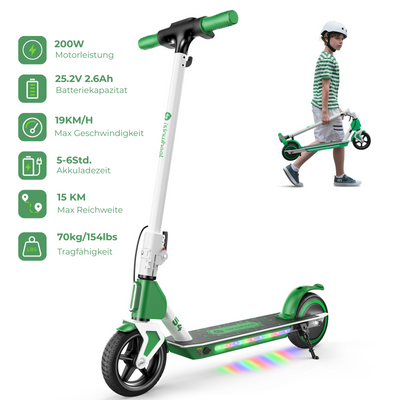 isinwheel MiniSpider 2-in-1 Elektro-Scooter und Skateboard für Kinder