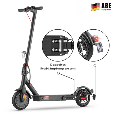 isinwheel E9 E-Scooter Mit Straßenzulassung Doppelfederung (ABE,eKFV)