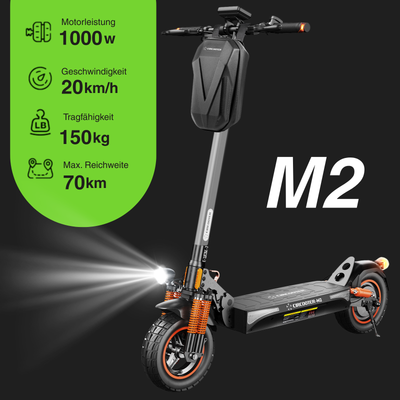 isinwheel T4 Offroad-E-Scooter Mit Straßenzulassung 1000W Motor 70KM Reichweite (ABE,eKFV)
