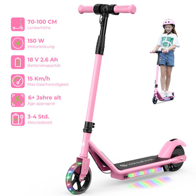 isinwheel Elektroroller für Kinder und Jugendliche (Höhenverstellbar)