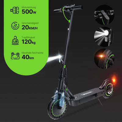 E9TMax E-Scooter Mit Straßenzulassung 500W 24,8Meilen (ABE,eKFV)