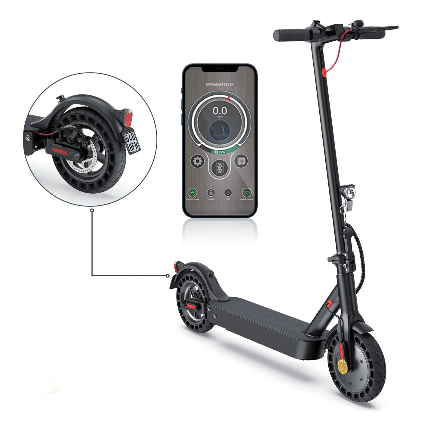 isinwheel Sale E9Max E-Scooter Mit Straßenzulassung 500W 24,8Meilen (ABE,eKFV)