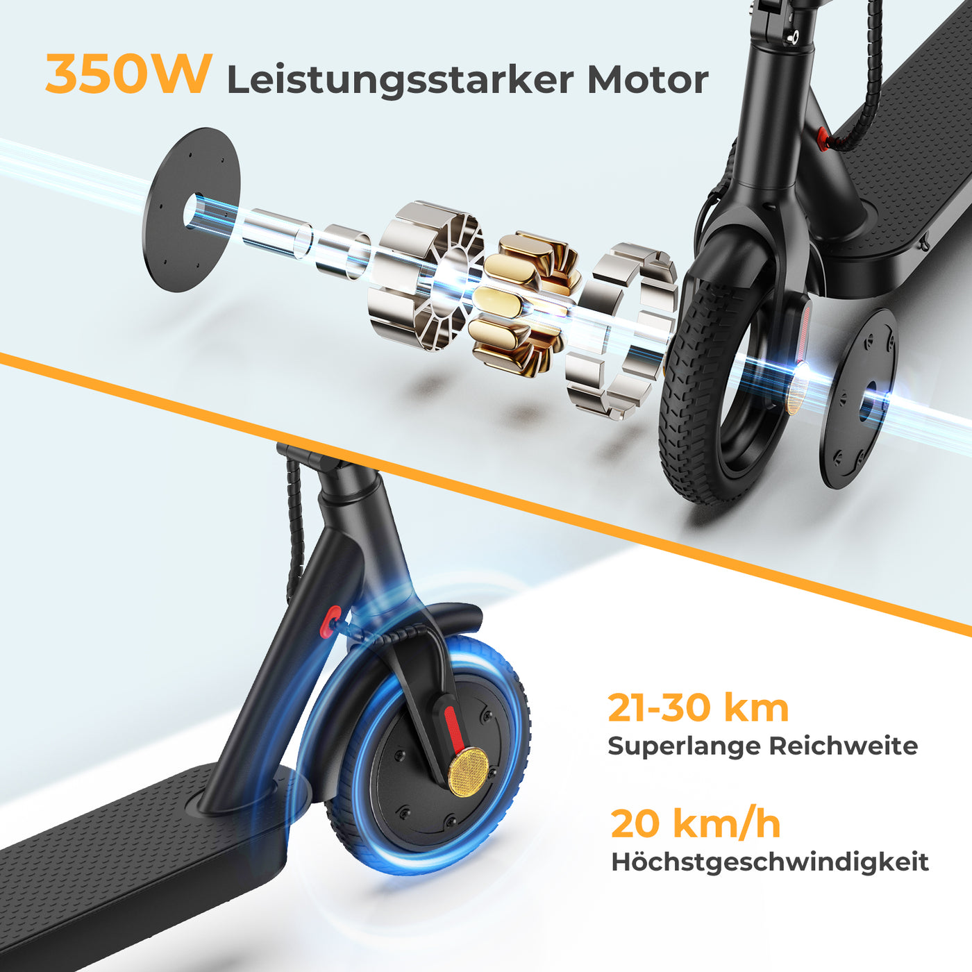350w e9 abe e scooter Stoßdämpfung